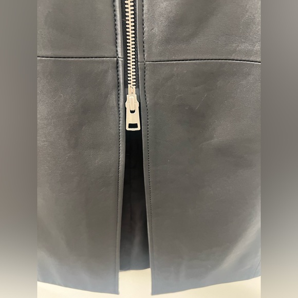 COS ZIP-UP LEATHER MIDI SKIRT - Picture 10 of 11